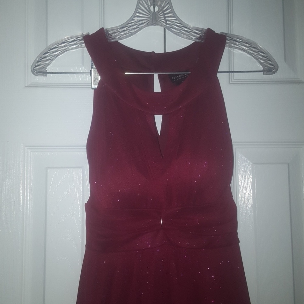Red evening gown